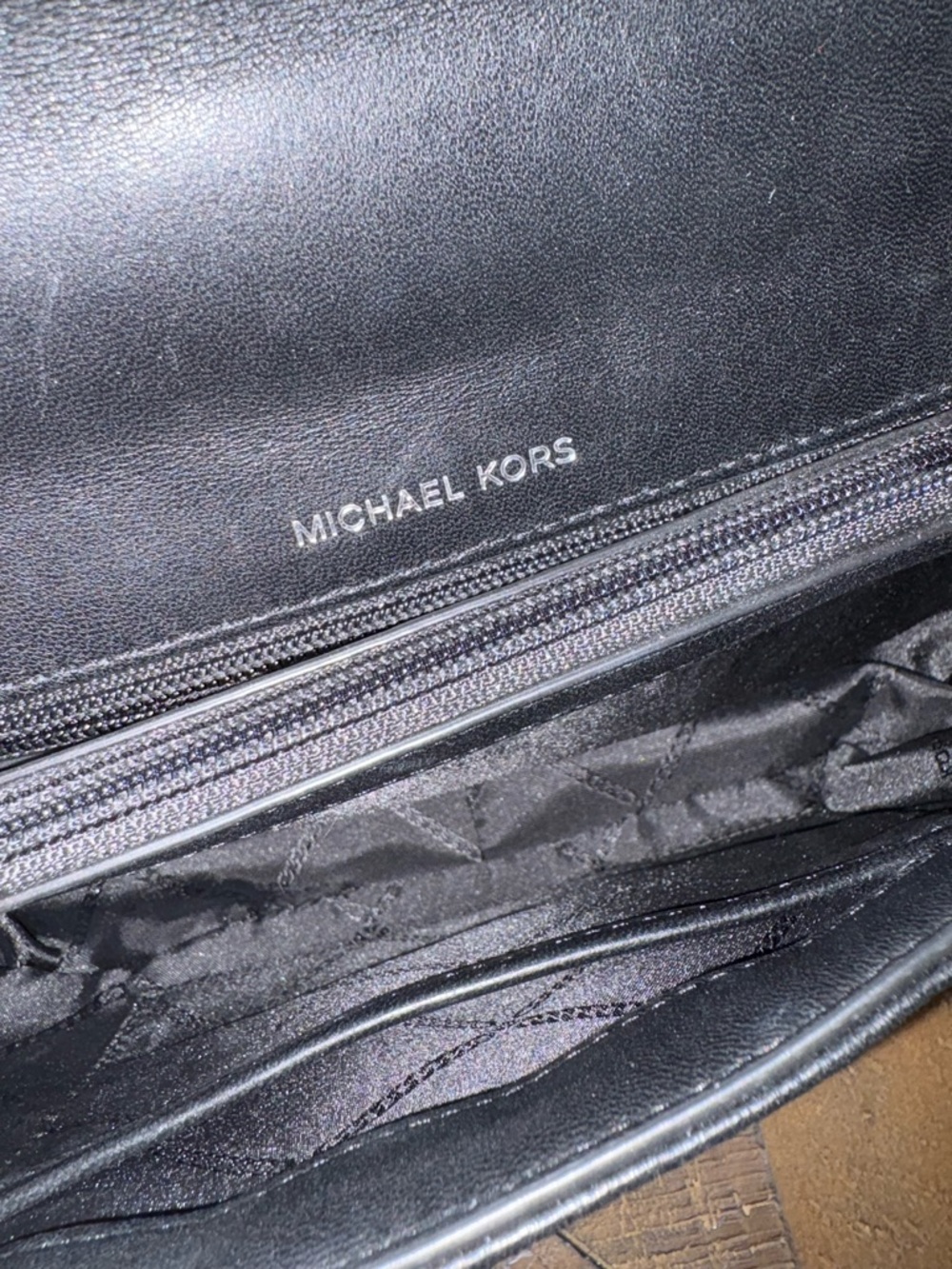 Michael Kors Black Quilted Shoulder Bag with Silver Chain - Picture 8 of 8